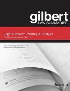 Gilbert Law Summary on Legal Research Writing and Analysis (Gilbert Law Summaries)