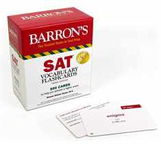 SAT Vocabulary Flashcards: 500 Cards Reflecting the Most Frequently Tested SAT Words + Sorting Ring for Custom Study (Barron's SAT Prep)