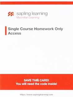 Sapling Homework for Biochemistry (Single-Term Access)