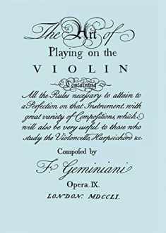 The Art of Playing on the Violin. [Facsimile of 1751 edition].