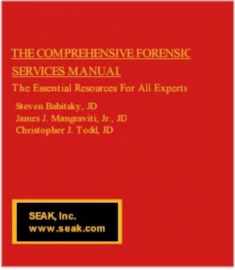 The Comprehensive Forensic Services Manual: The Essential Resources for All Experts/With 2002 Supplement