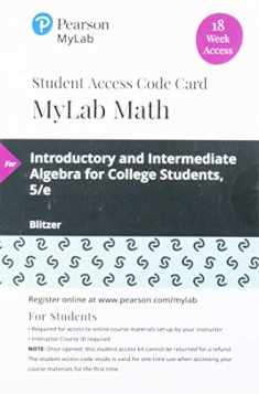 Introductory and Intermediate Algebra for College Students -- MyLab Math with Pearson eText