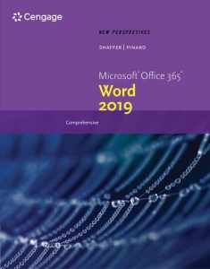 New Perspectives MicrosoftOffice 365 & Word 2019 Comprehensive (MindTap Course List)