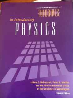 Tutorials in Introductory Physics Updated Preliminary Second Edition 2011-2012