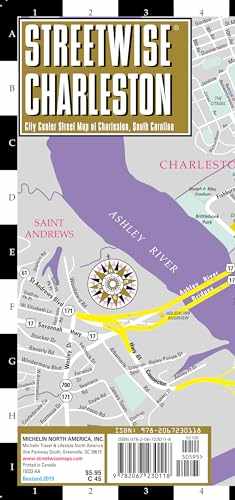 Streetwise Charleston Map - Laminated City Center Street Map of Charleston, South Carolina (Michelin Streetwise Maps)
