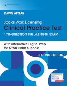 Social Work Licensing Clinical Practice Test: ASWB Full-length Practice Test with rationales from Dawn Apgar. Book + Online LCSW Exam Prep with Customized Study Plan.