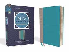 NIV Study Bible, Fully Revised Edition (Study Deeply. Believe Wholeheartedly.), Leathersoft, Teal/Gray, Red Letter, Comfort Print