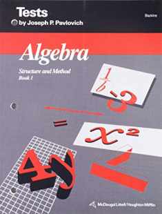 Algebra Structure and Method, Book 1, Tests, Blackline
