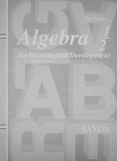 Saxon Algebra 1/2: An Incremental Development, Test Forms