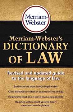 Merriam-Webster's Dictionary of Law, Newest Edition, Trade Paperback