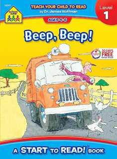 School Zone - Beep, Beep!, Start to Read!® Book Level 1 - Ages 4 to 6, Rhyming, Early Reading, Vocabulary, Simple Sentence Structure, Picture Clues, and More (School Zone Start to Read!® Book Series)