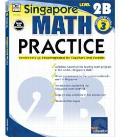 Singapore Math – Level 2B Math Practice Workbook for 3rd Grade, Paperback, Ages 8–9 with Answer Key