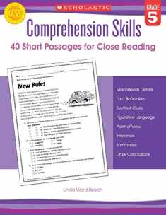 Comprehension Skills: Short Passages for Close Reading: Grade 5