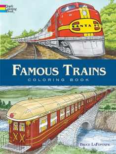 Famous Trains Coloring Book (Dover Planes Trains Automobiles Coloring)