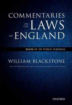 The Oxford Edition of Blackstone's: Commentaries on the Laws of England: Book IV (Oxford Edition of Blackstone, 4)