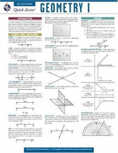 Geometry 1 - REA's Quick Access Reference Chart (Quick Access Reference Charts)