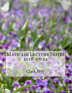Math 216 Lecture Notes, 2016-07-12
