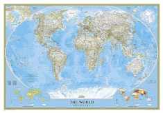 National Geographic World Wall Map - Classic - Laminated (43.5 x 30.5 in) (National Geographic Reference Map)