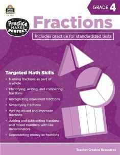 Teacher Created Resources Practice Makes Perfect: Fractions Book, Grade 4
