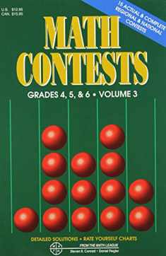 Math Contests, Grades 4, 5 & 6, Vol. 3: School Years 1991-92 Through 1995-96