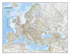 National Geographic: Europe Classic Wall Map (30.5 x 23.75 inches) (National Geographic Reference Map)