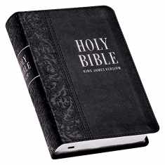 KJV Holy Bible, Compact Large Print Faux Leather Red Letter Edition - Ribbon Marker, King James Version, Black