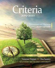 Criteria 2019-2020: Discernment and Discourse Reader and Guide