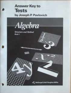 Algebra: Structure and Method, Book 1, Answer Key to Tests