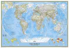 National Geographic World Wall Map - Classic (Enlarged: 69.25 x 48 in) (National Geographic Reference Map)