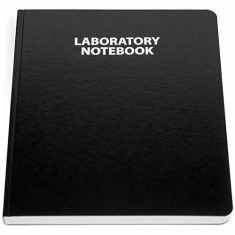 Scientific Notebook Company Flush Trimmed, Model #1201 Research Laboratory Notebook, 96 Pages, Smyth Sewn, 9.25 X 11.25, 4x4 Grid (Black Cover)
