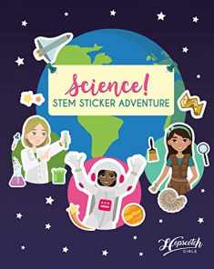 Hopscotch Girls Science! STEM Sticker Activity Book - Fun & Educational Sticker Books for Kids Ages 4-8 - STEM Creative Play Kids Sticker Books - Toddler Sticker Book 150 Stickers & 24 Pages