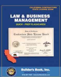 Law & Business Management Quick-Prep Flashcards for California Contractors State License Exam