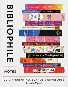 Bibliophile Notes: 20 Different Notecards & Envelopes (Bookish Gifts, Literary Stationery by Jane Mount)