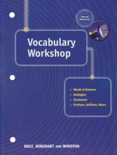 Vocabulary Workshop (Elements of Language, Grade 9, 3rd Course)