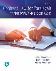 Contract Law for Paralegals: Traditional and e-Contracts