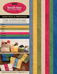 kraft-tex Sampler Essential Colors Hand-Dyed & Prewashed: Kraft Paper Fabric, 7-Sheets 8.5" x 11”