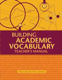 Building Academic Vocabulary: Teacher’s Manual (Professional Development)