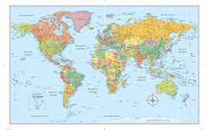 Rand McNally Signature Edition World Wall Map – Laminated Rolled
