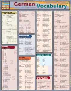 German Vocabulary (Quickstudy Reference Guides - Academic)