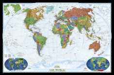 National Geographic World Wall Map - Decorator - Laminated (46 x 30.5 in) (National Geographic Reference Map)