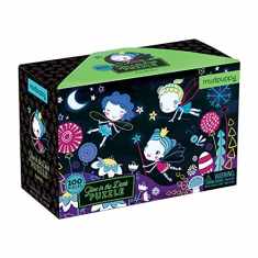 Mudpuppy Fairies Glow in The Dark Puzzle, 100 Pieces – 18” x 12”, for Ages 5+, Colorful Fairy Artwork, Made with Safe, Non-Toxic Materials