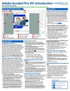 Adobe Acrobat Pro DC Introduction Quick Reference Training Tutorial Guide (Cheat Sheet of Instructions, Tips & Shortcuts - Laminated Card)