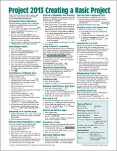 Microsoft Project 2013 Quick Reference Guide: Creating a Basic Project (Cheat Sheet of Instructions, Tips & Shortcuts - Laminated Card)