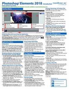Adobe Photoshop Elements 2018 Introduction Quick Reference Training Tutorial Guide (Cheat Sheet of Instructions, Tips & Shortcuts - Laminated Card)