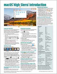 macOS High Sierra Introduction Quick Reference Guide (Cheat Sheet of Instructions, Tips & Shortcuts - Laminated Guide)