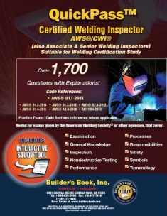 Certified Welding Inspector AWS/CWI 2015 AWS D1.1 QuickPass Study Guide