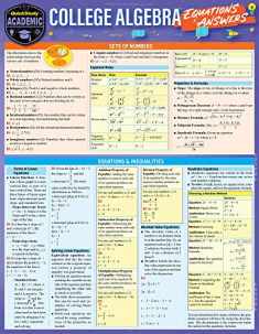 College Algebra Equations & Answers (Quickstudy Reference Guide)