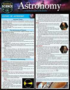 Astronomy: Quickstudy Laminated Reference Guide to Space, Our Solar System, Planets and the Stars (Quick Study Science)