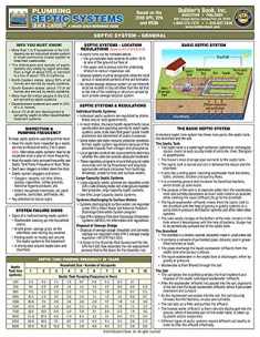 Plumbing Septic Systems Quick-Card Based on the 2018 UPC, EPA and USDA