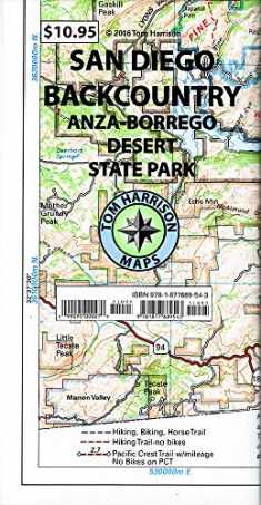Recreation Map of the San Diego Backcountry: Waterproof, synthetic paper (Tom Harrison Maps)